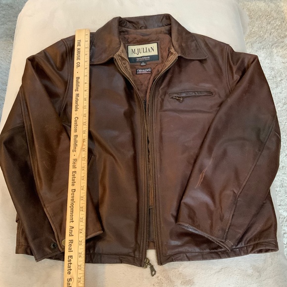 Wilson’s Brown L Leather Vintage Jacket Thinsulate removable liner Classic Y2K - Picture 3 of 12